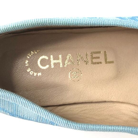Chanel CC Logo Bow Cap Toe Ballerina Flats 38.5 - Picture 6 of 6